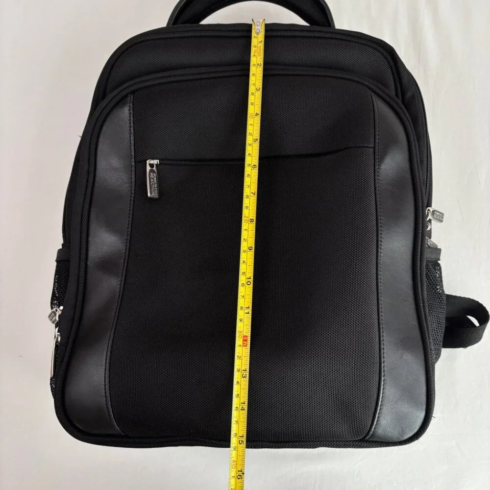 Kenneth Cole Reaction Backpack Laptop Canvas Slim Black Bag